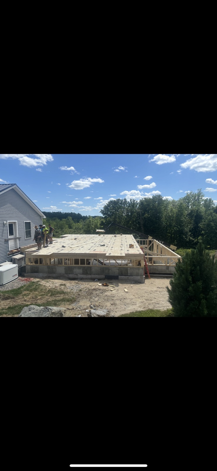 Custom home framing and exterior work — Langone Site Services, Maine & New Hampshire